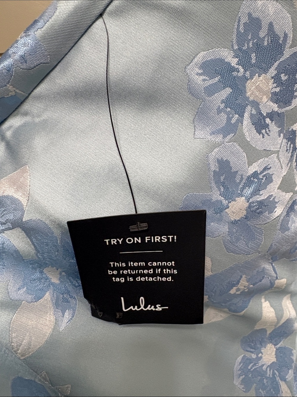 Lulu's Light Blue Floral Ruffle Mini Dress - Picture 4 of 4